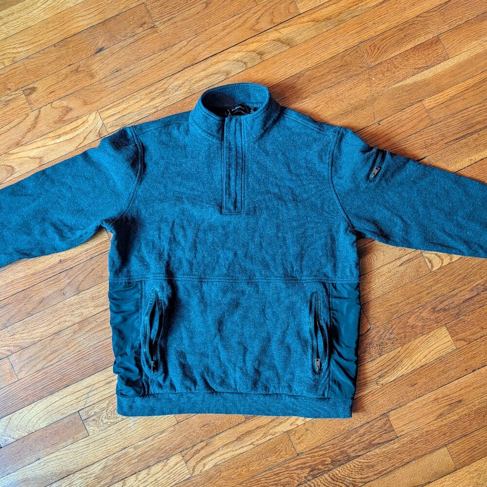 Bugatchi Quarter-Zip Blue Pullover Large - image 1